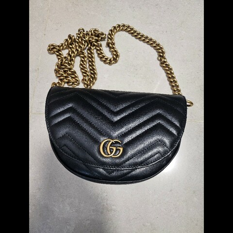 Gucci Marmont 馬夢半月包，99新喔～