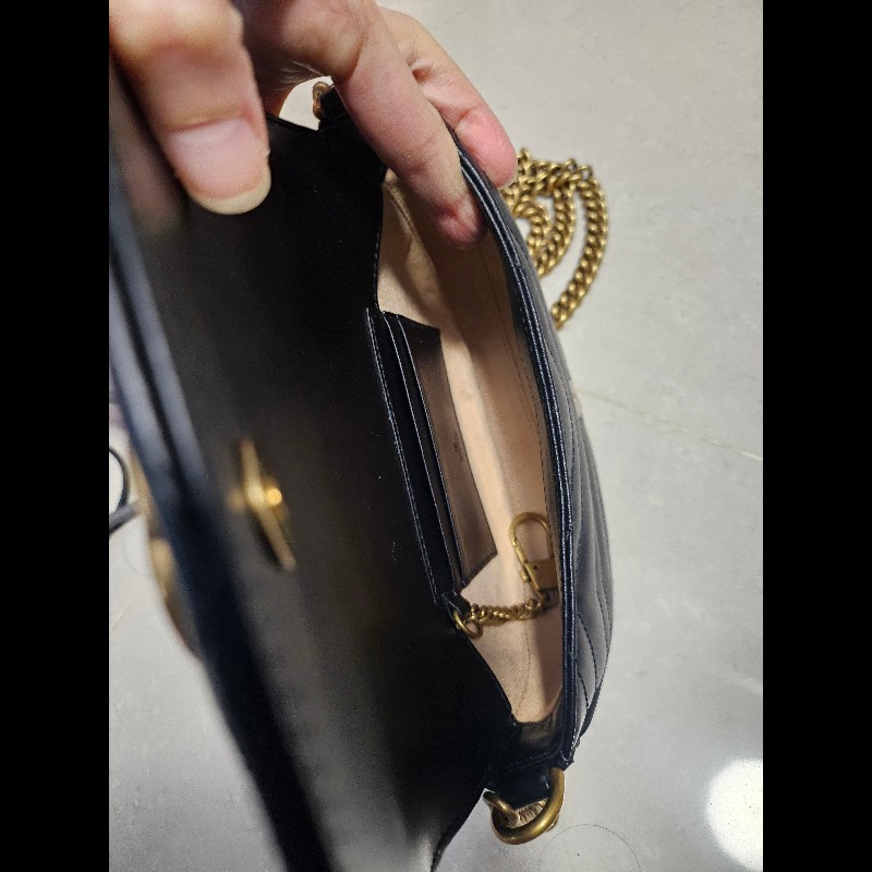 Gucci Marmont 馬夢半月包，99新喔～-8