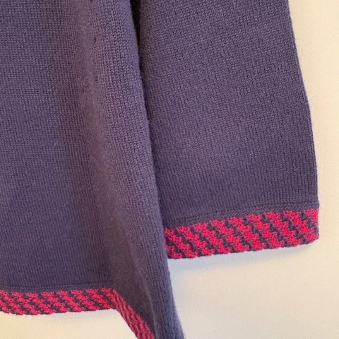 CHANEL海軍藍喀什米爾圓領毛衣-9