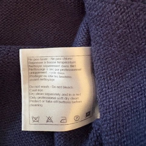 CHANEL海軍藍喀什米爾圓領毛衣-14