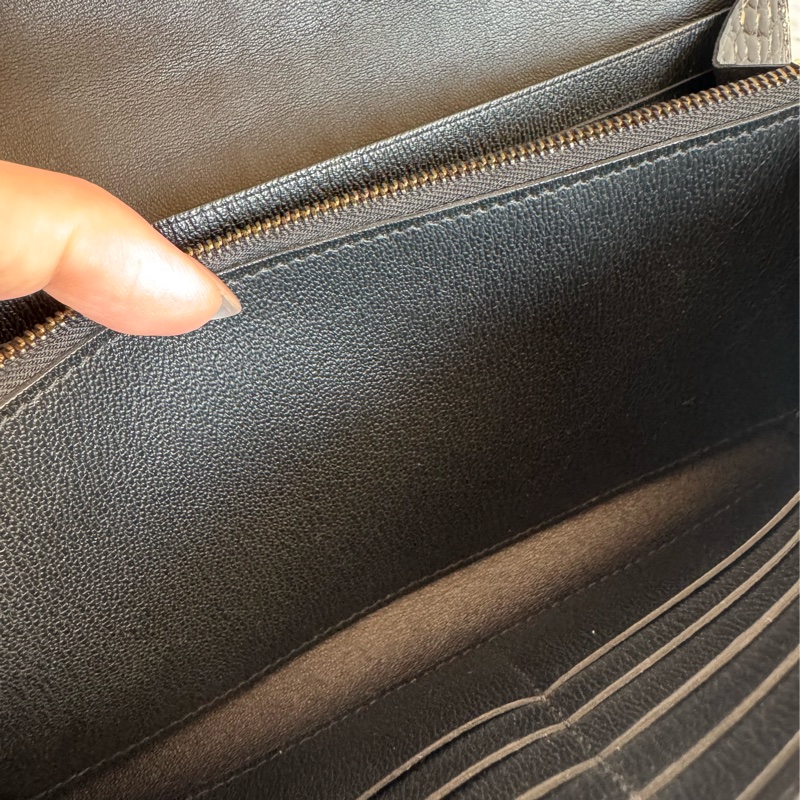 Hermes黑鱷魚玫瑰金H康康長夾-31