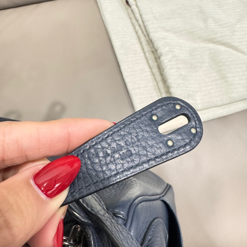 Lindy 30 indigo藍 銀扣X刻-3