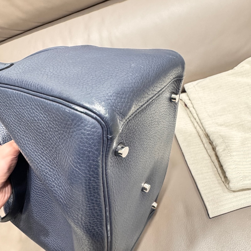 Lindy 30 indigo藍 銀扣X刻-4