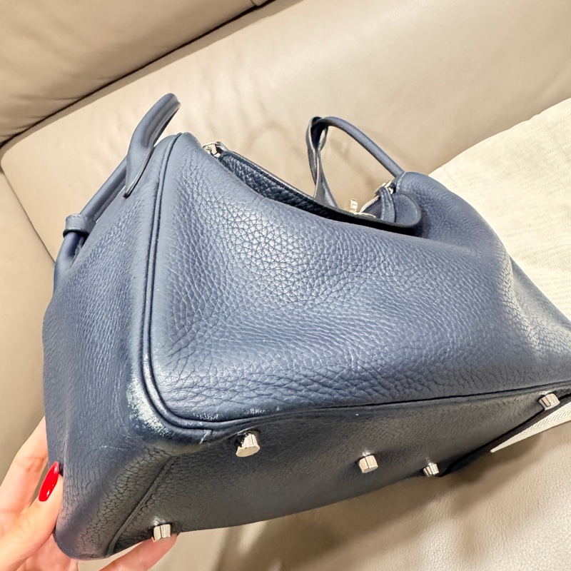 Lindy 30 indigo藍 銀扣X刻-5