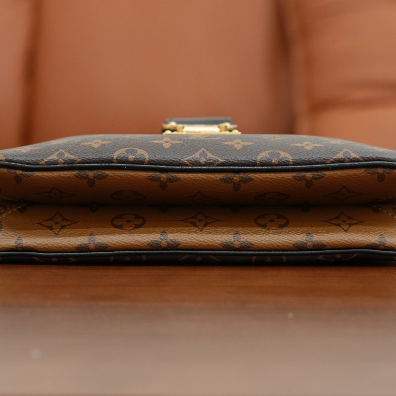 近全新 LouisVuitton/路易威登 Twinny 拼色牛角包 鏈條肩背包-11