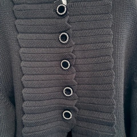 Chanel 黑色 cashmere 針織開襟衫-1