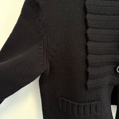 Chanel 黑色 cashmere 針織開襟衫-3