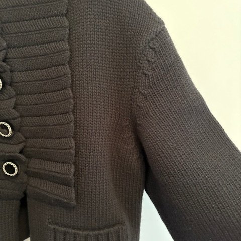 Chanel 黑色 cashmere 針織開襟衫-4