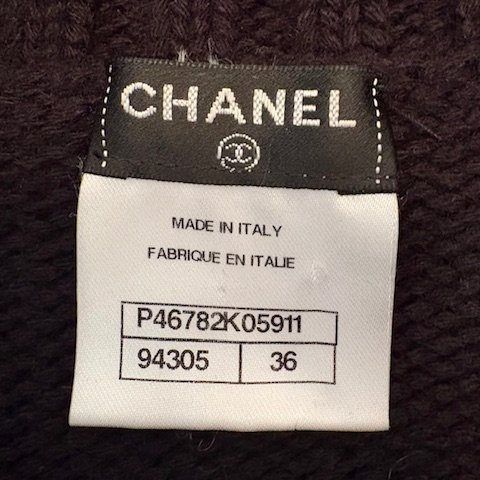 Chanel 黑色 cashmere 針織開襟衫-10