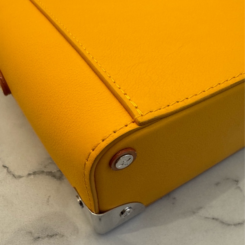 LV黃皮革直式手提斜背包 超好用🫶-8