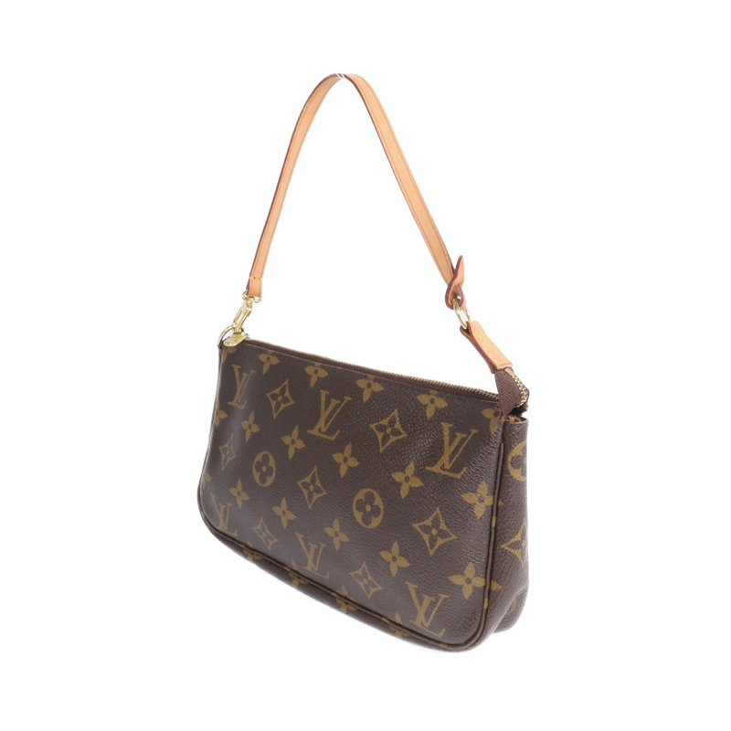 LOUIS VUITTON Monogram Mini Pochette Accessoires金扣手挽肩背兩用袋-2