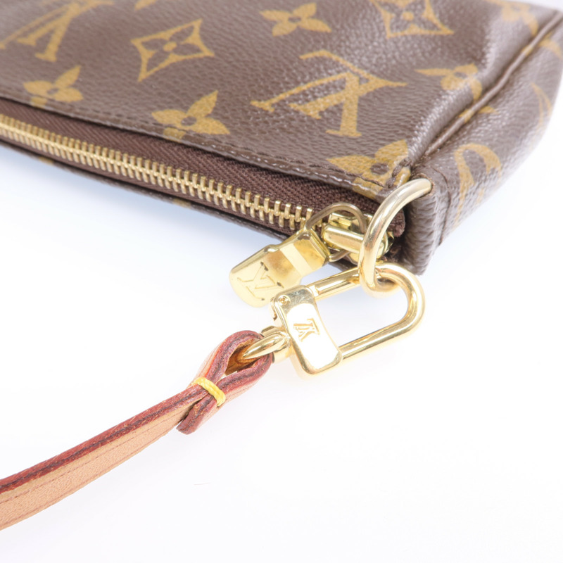 LOUIS VUITTON Monogram Mini Pochette Accessoires金扣手挽肩背兩用袋-7