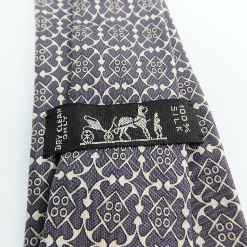 HERMES 絲質Tie領帶-7