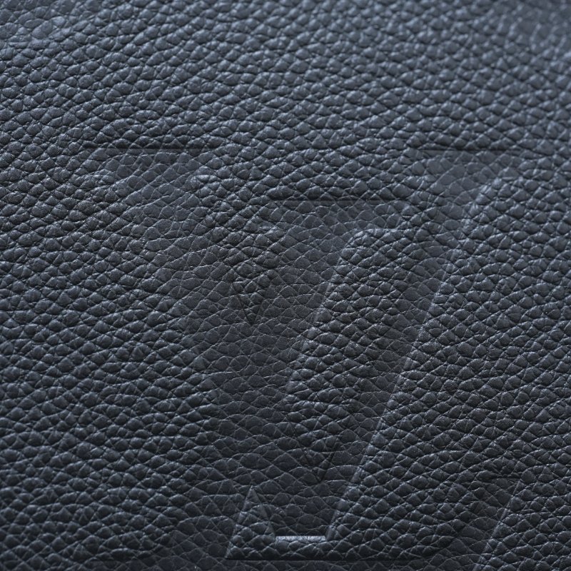 近全新 LouisVuitton/路易威登 黑牛皮壓紋Bagatelle NM 手提斜背包-6