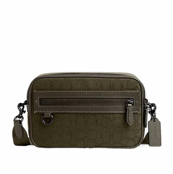 Coach 男士 THEO 經典SIGNATURE 單肩包均碼碼23cm*6.5cm*14.5cm-0
