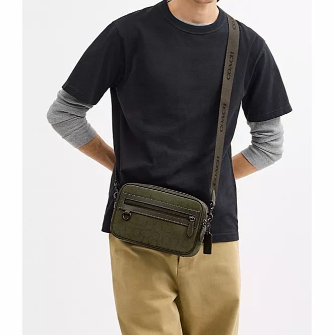 Coach 男士 THEO 經典SIGNATURE 單肩包均碼碼23cm*6.5cm*14.5cm-3