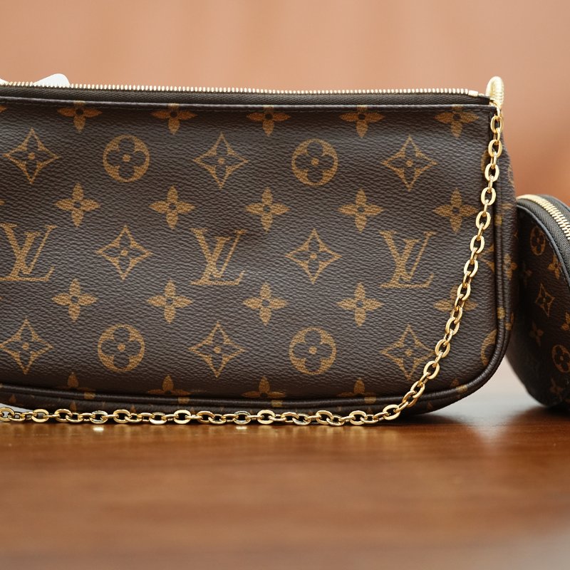 LouisVuitton/路易威登 Multi Pochette五合一綠色背带 肩背包斜挎包-2