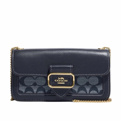 Coach 女士 Morgan 徽標斜挎包均碼碼常規、20cm*4.5cm*11cm