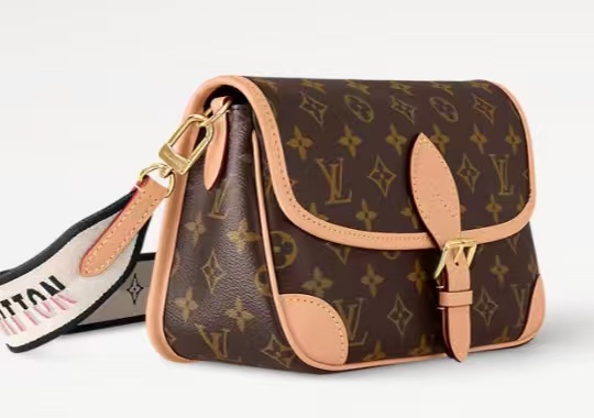 LV 老花法棍包,黑肩帶,芯片款-1