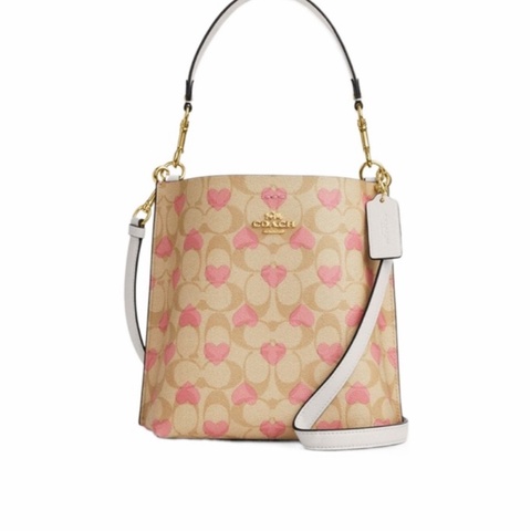 Coach 女士 Mollie系列愛心印花單肩包均碼碼20cm*10.5cm*21.5cm