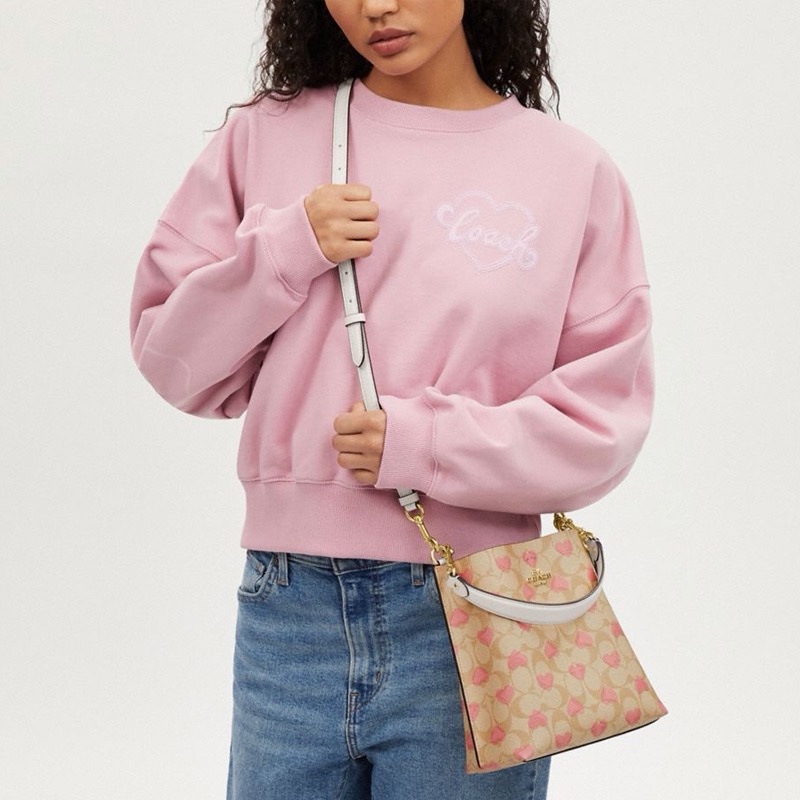 Coach 女士 Mollie系列愛心印花單肩包均碼碼20cm*10.5cm*21.5cm-3