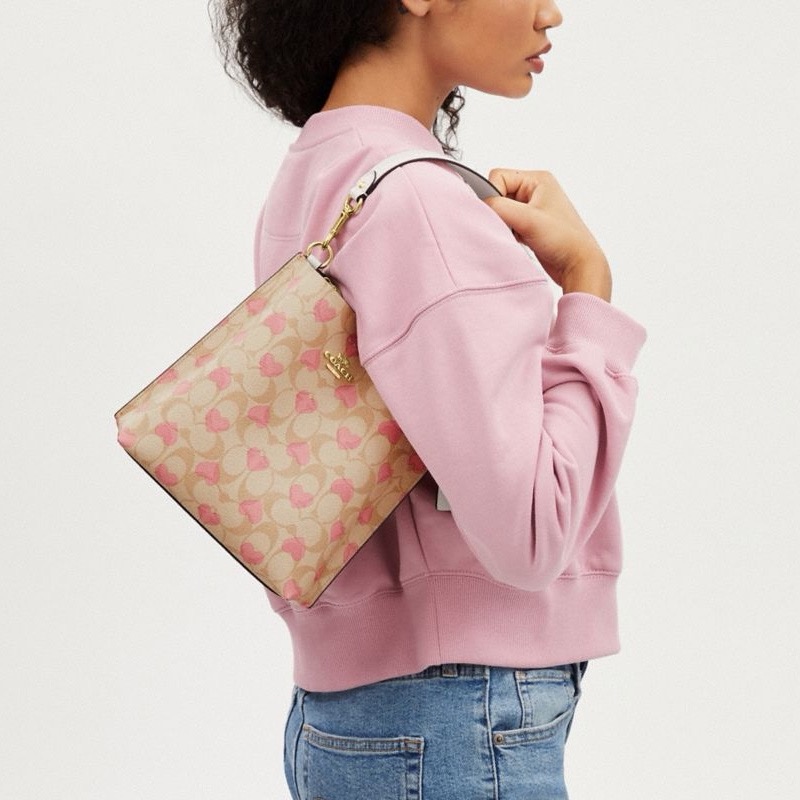 Coach 女士 Mollie系列愛心印花單肩包均碼碼20cm*10.5cm*21.5cm-4
