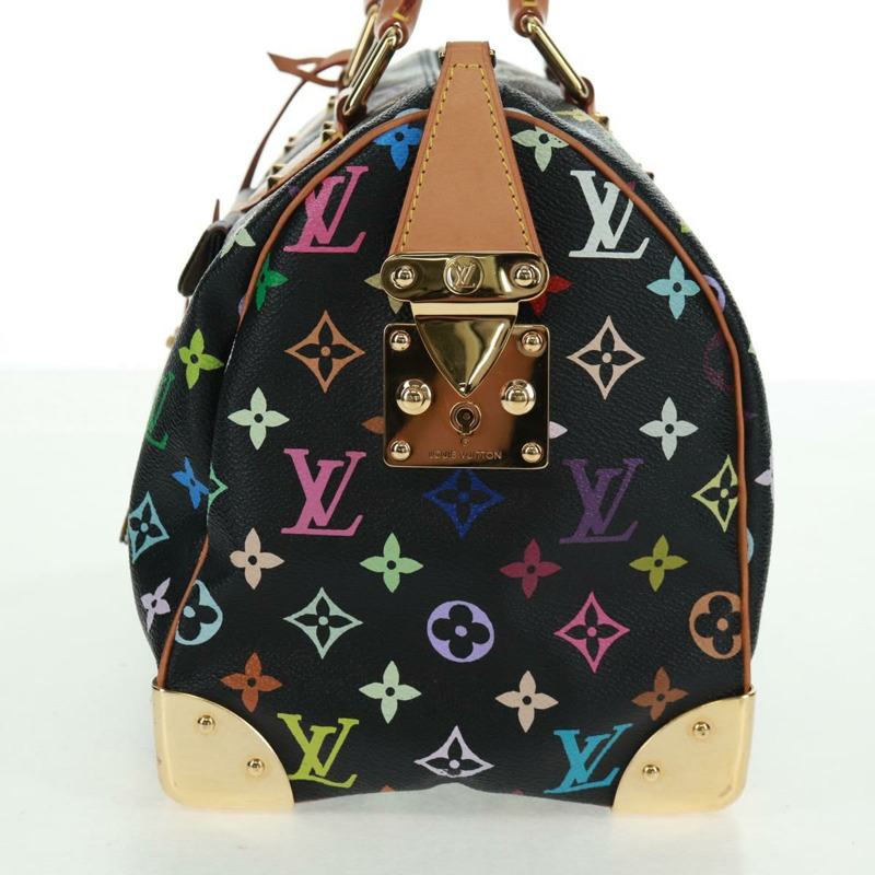 【日本直送】路易威登 Monogram Multicolor Speedy 30 手提包 黑色 M92642 正品 BA9226V-2
