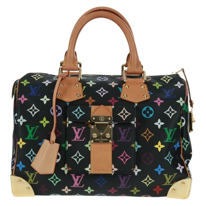 【日本直送】路易威登 Monogram Multicolor Speedy 30 手提包 黑色 M92642 正品 BA9226V-12