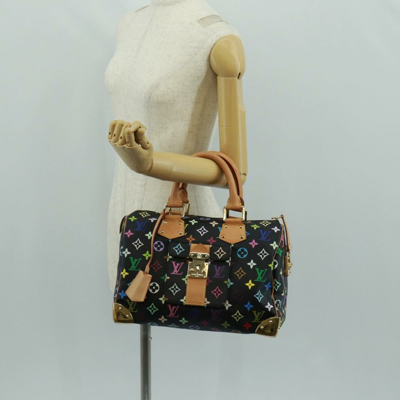 【日本直送】路易威登 Monogram Multicolor Speedy 30 手提包 黑色 M92642 正品 BA9226V-24