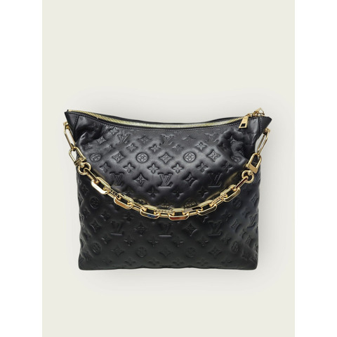 【包稅】LOUIS VUITTON 黑色Monogram Coussin Hobo肩斜背包