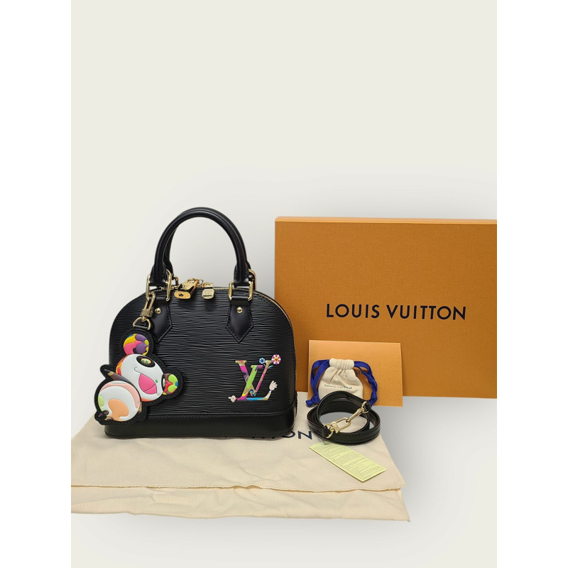 【包稅】LOUIS VUITTON X Black Epi Murakami Takashi Alma BB-6