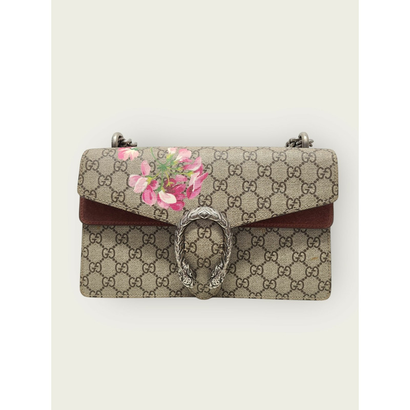 【包稅】GUCCI GG Supreme Flower Bloom Dionysus 鏈條單肩包(中)-0
