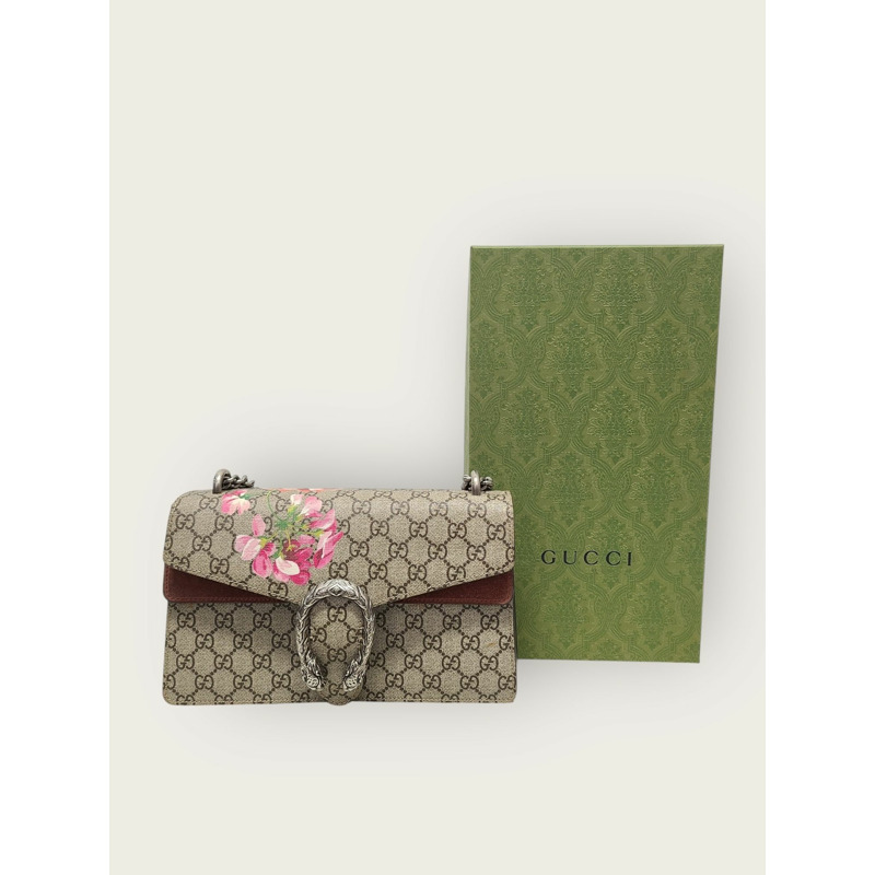 【包稅】GUCCI GG Supreme Flower Bloom Dionysus 鏈條單肩包(中)-6
