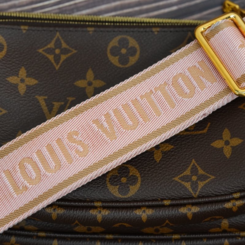 LouisVuitton/路易威登 Monogram Multi Pochette五合一粉色背带 斜背包-15