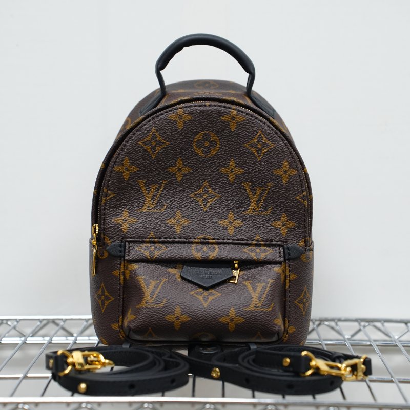 近全新LouisVuitton/路易威登 新款Monogram Palm Springs 小書包后背包-0