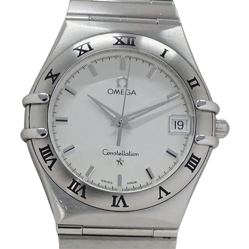 歐米茄星座系列 1512.30 男士腕錶，日期顯示，石英機芯，QZ，不鏽鋼錶殼，銀色，拋光-1