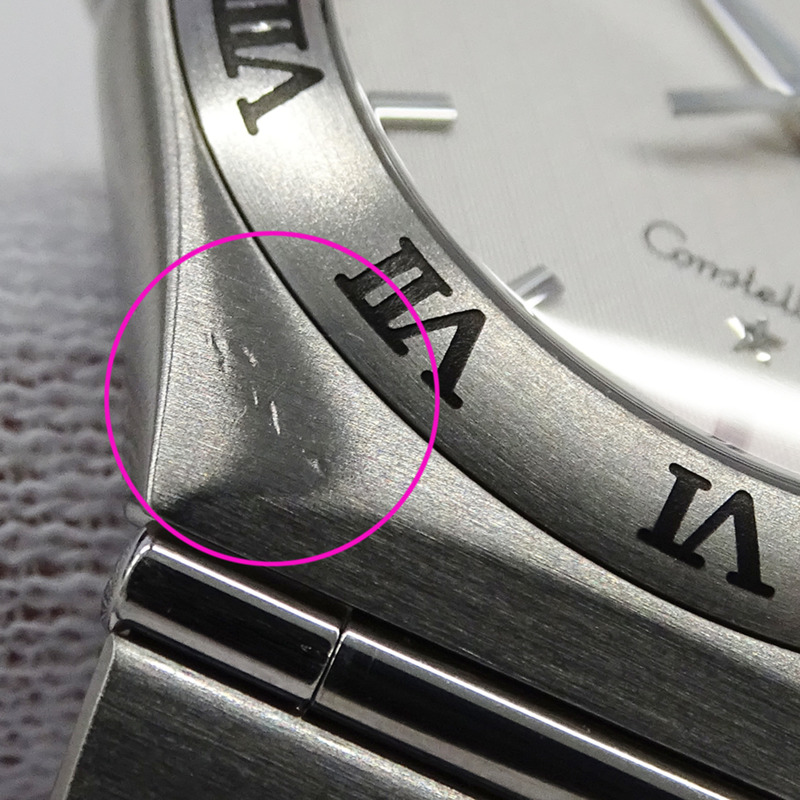 歐米茄星座系列 1512.30 男士腕錶，日期顯示，石英機芯，QZ，不鏽鋼錶殼，銀色，拋光-9