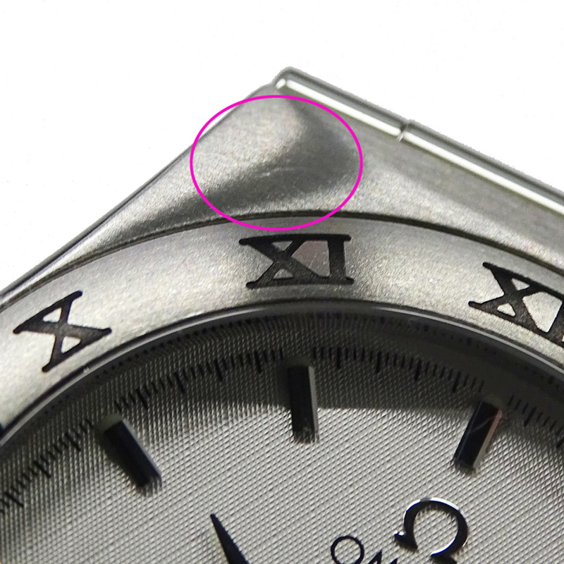 歐米茄星座系列 1512.30 男士腕錶，日期顯示，石英機芯，QZ，不鏽鋼錶殼，銀色，拋光-10