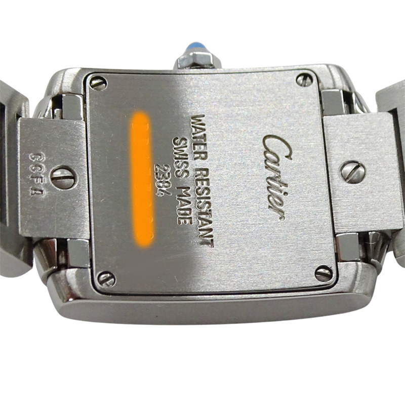 卡地亞 Tank Française 女士腕錶,SM 石英機芯,QZ 不鏽鋼錶殼,型號 W51008Q3,銀色/象牙色錶盤,拋光處理-6