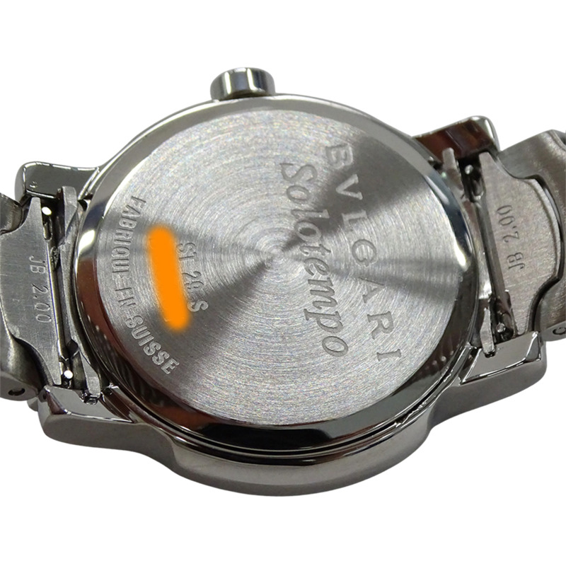 寶格麗 Solotempo 女士腕錶,附日期顯示,石英機芯,不鏽鋼錶殼,型號 ST29S,銀色/黑色,拋光處理-7