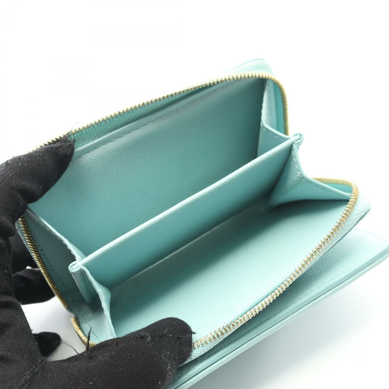 路易威登 Portefeuille Lou 雙折皮夾 M82265 Monogram 皮革 藍色 二手-3