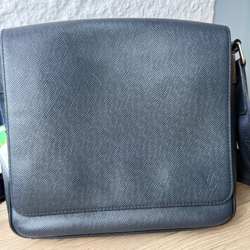 路易威登 墨藍色 牛皮革 2013 LV 斜跨包-5