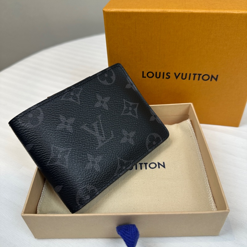 路易威登/Louis Vuitton Multiple Wallet Monogram 黑色老花男士短錢包二折皮夾11.5x1.5x9cm-0