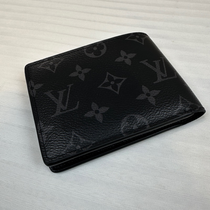 路易威登/Louis Vuitton Multiple Wallet Monogram 黑色老花男士短錢包二折皮夾11.5x1.5x9cm-1