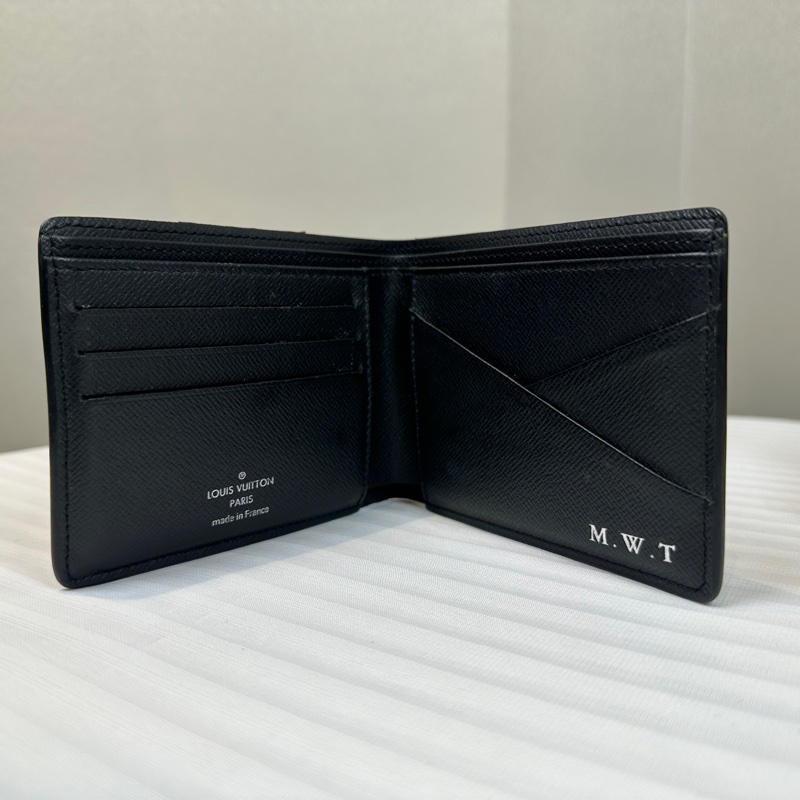 路易威登/Louis Vuitton Multiple Wallet Monogram 黑色老花男士短錢包二折皮夾11.5x1.5x9cm-2