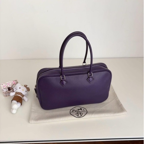 Hermès Plume Élan 28 – Iris Purple Epsom Leather