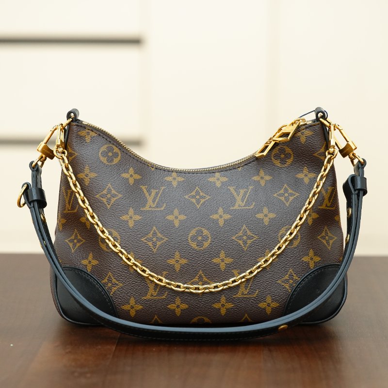 近全新LouisVuitton/路易威登 Monogram Boulogne牛角 肩背包-5