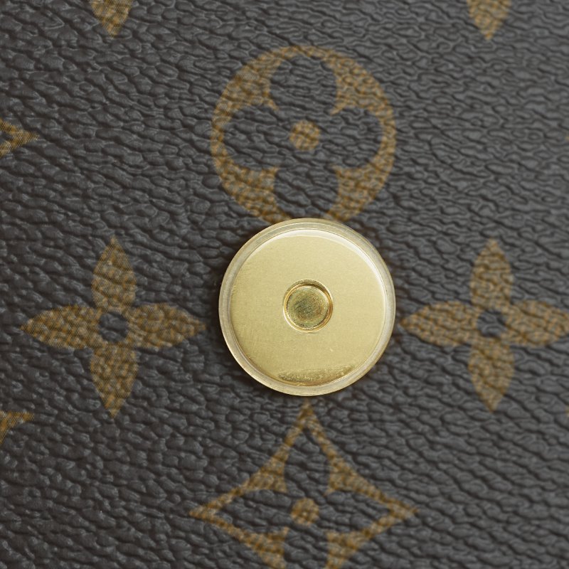 近全新 LouisVuitton/路易威登 Locky BB 老花拼黑色鎖頭 手提斜背包-13