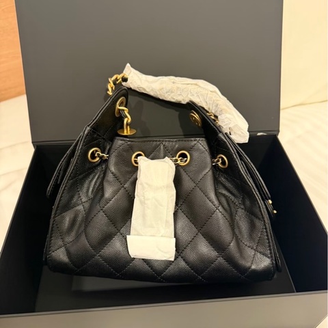 Chanel 25 bag mini 荔枝皮 黑金 全新現貨在台 全配有購證