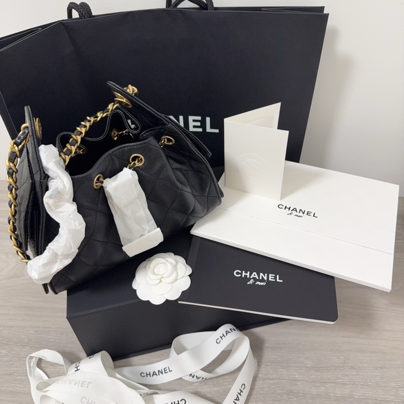 Chanel 25 bag mini 荔枝皮 黑金 全新現貨在台 全配有購證-0